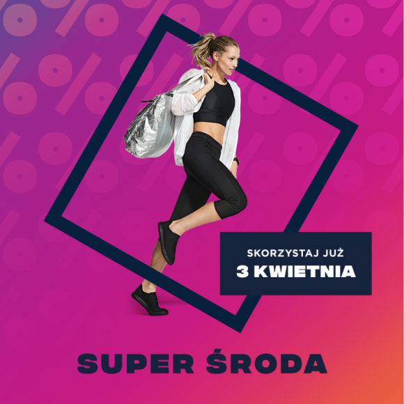 Aktywna Super Środa Styl życia, LIFESTYLE - Już 3 kwietnia Wrocław Fashion Outlet zaprasza na kolejną Super Środę – święto okazji dla prawdziwych smart-shopperów. Tym razem jej motywem przewodnim będą wiosenny powrót do formy i aktywność sportowa
